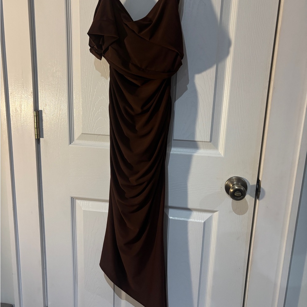 Windsor Strapless Chocolate Brown Dress